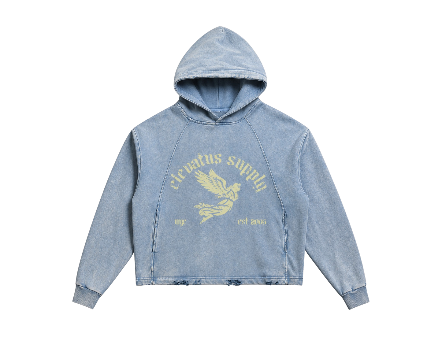 ELEVATUS SUPPLY BABY BLUE SUMMER HOODIE