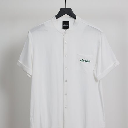 elevatus white & green signature pocket shirt