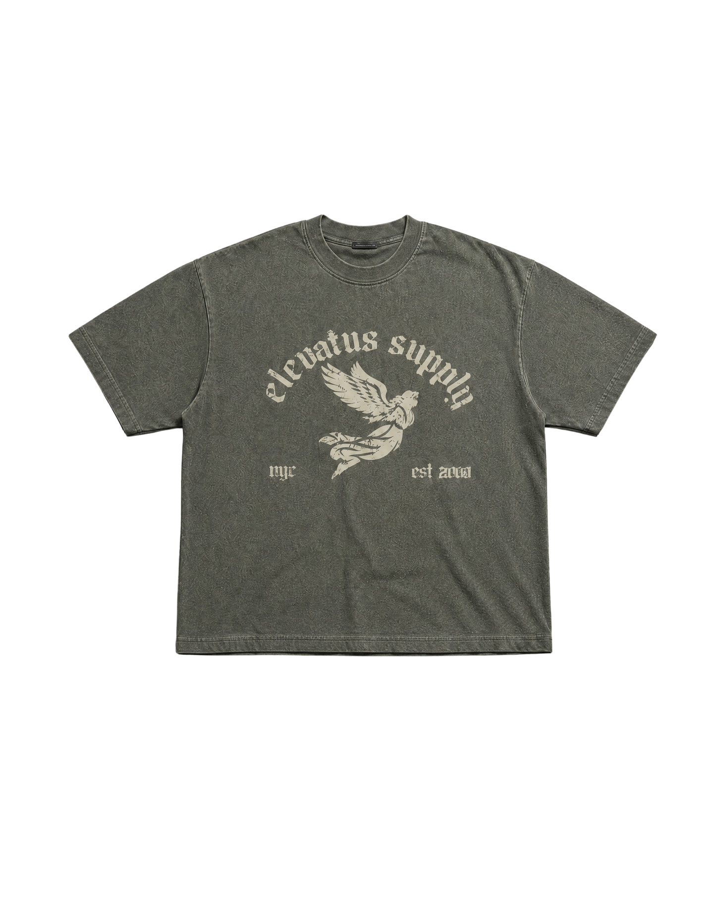 ELEVATUS SUPPLY ARMY GREEN & KHAKI WAFFLE TEE
