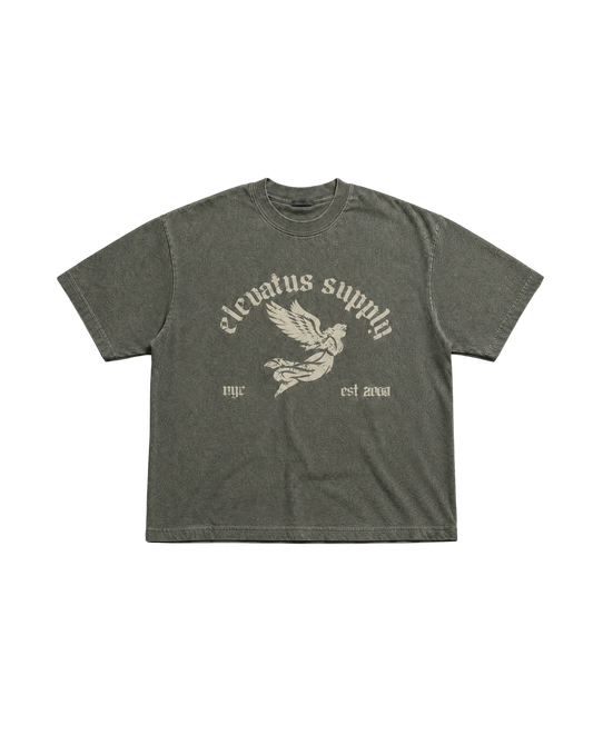 ELEVATUS SUPPLY ARMY GREEN & KHAKI WAFFLE TEE