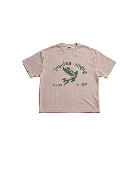 ELEVATUS SUPPLY KHAKI & GREEN WAFFLE TEE