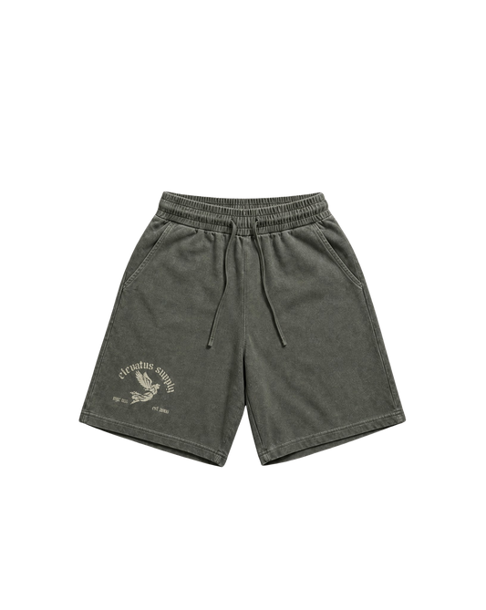 ELEVATUS SUPPLY ARMY GREEN & KHAKI WAFFLE SHORTS